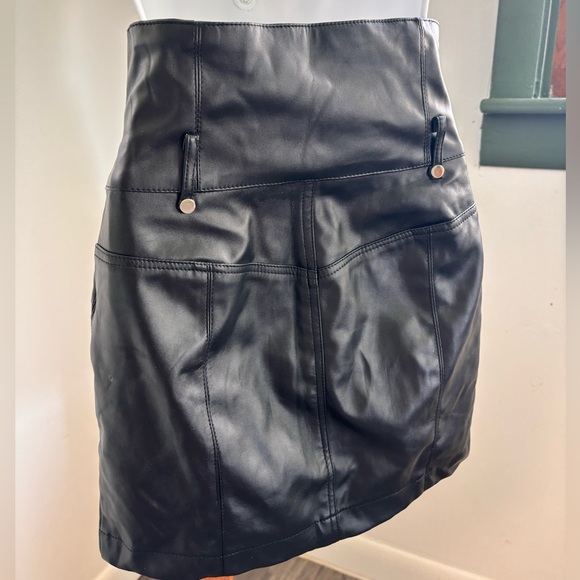Like New! Vegan Leather Fashion Nova Mini Skirt - Picture 3 of 5